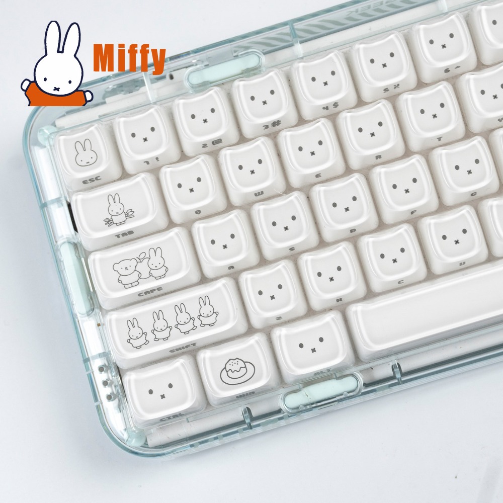 Pc Gaming Lounge - Kawaii Miffy Keycaps Schattig Konijn Key