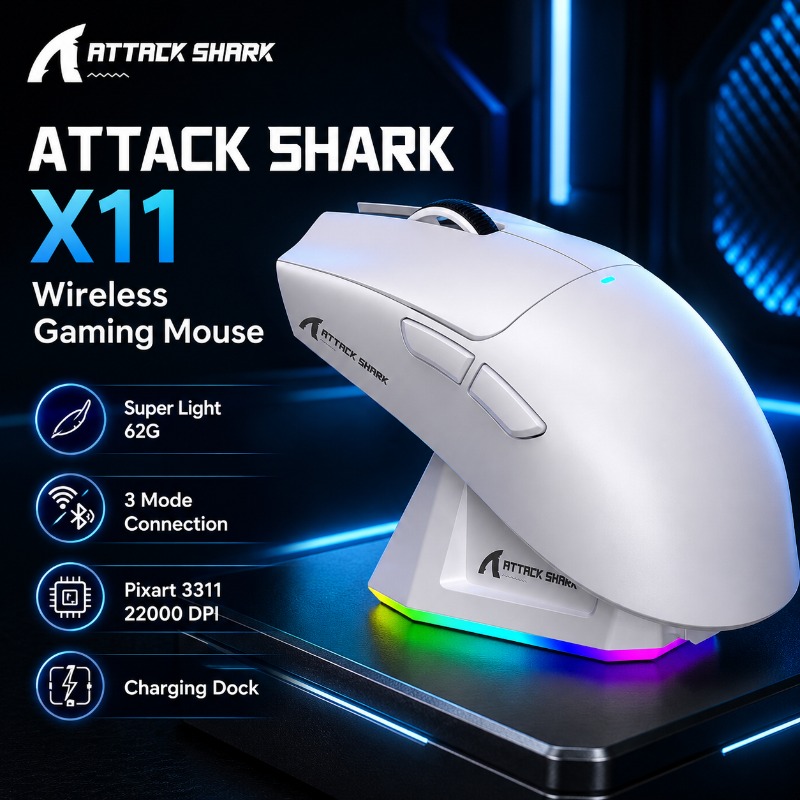 Pc Gaming X3D - ATTACK SHARK X11 Draadloze Gaming Muis