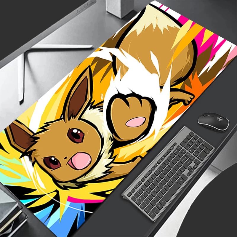 Pc Gaming Lounge - P-Pokemon Eevee Anime Gaming-muismat, uitgebreide antislip