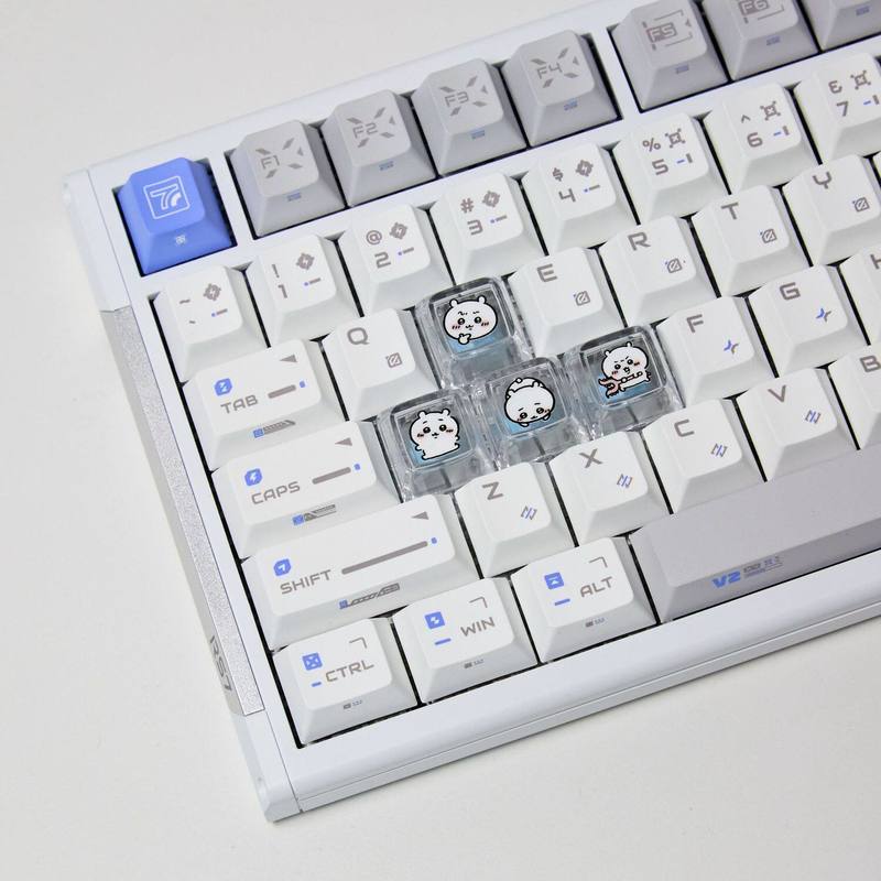 Pc Gaming Lounge - Chiikawa 4 stuks handgemaakte transparante pc-keycaps