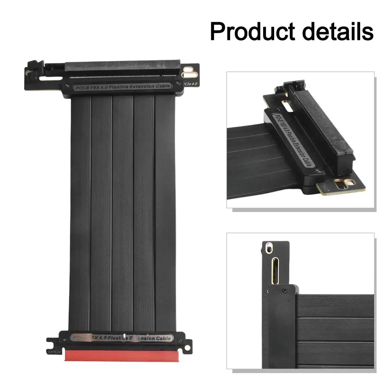Pcie Riser Cable - TEUCER PCI-E 4.0 X16 Riser-kabel Videokaart