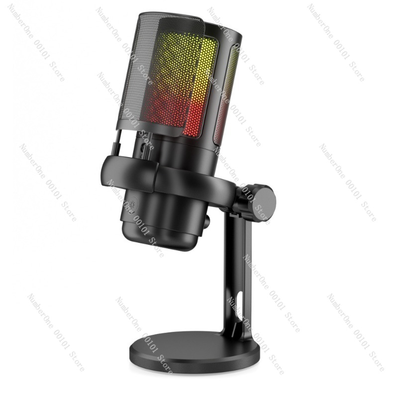 Pc Gaming Game - USB Desktop Condensatormicrofoon RGB Gaming Mic