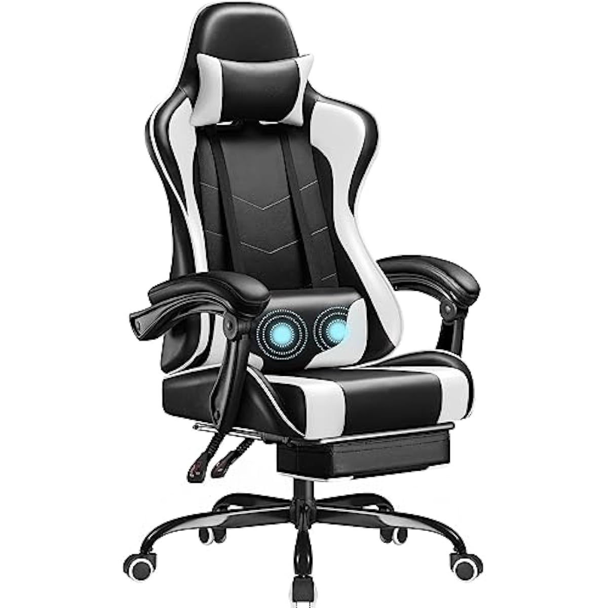 Gaming Chair Lumbar Pillow - Gamingstoel met verstelbare hoogte, draaibare zitting,