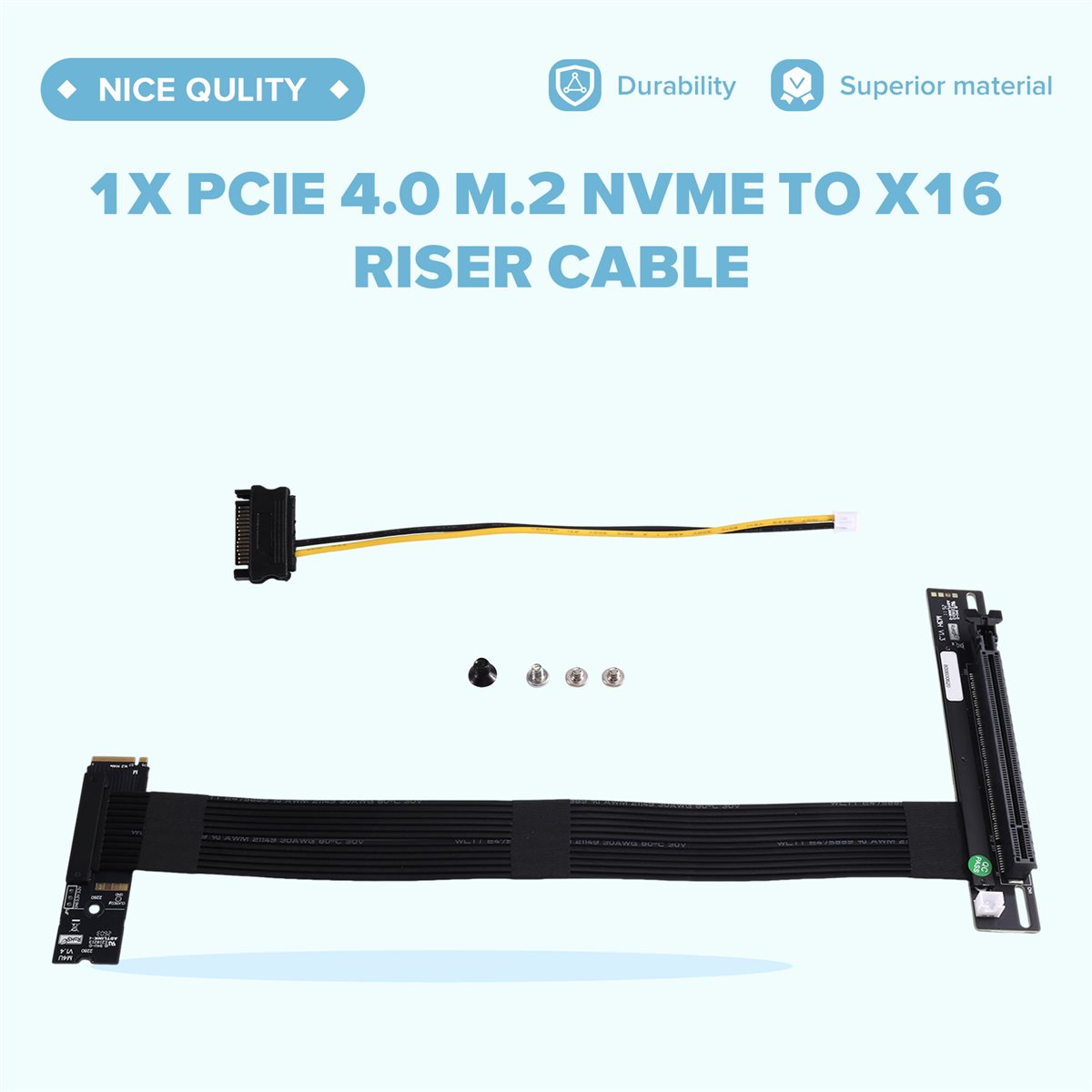 Pcie Riser Cable - A72U PCIe 4.0 M.2 NVME naar