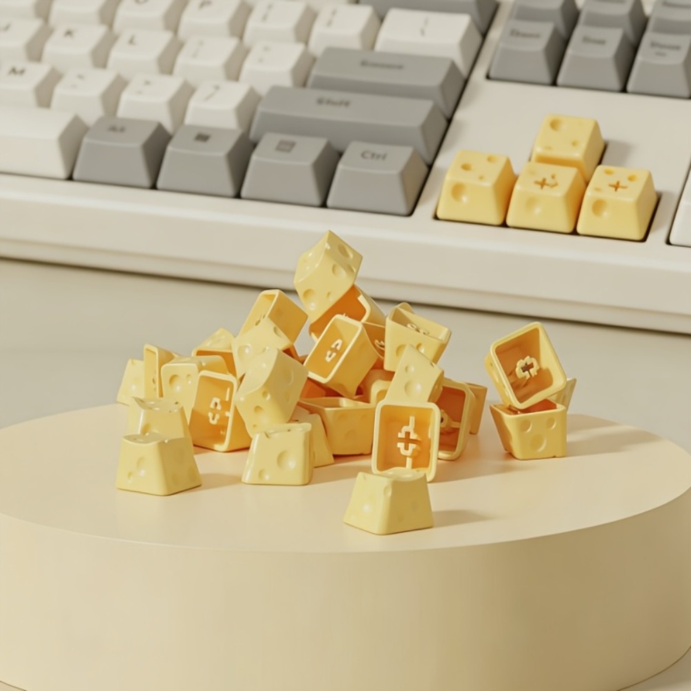 Pc Gaming X3D - 3D-geprinte kaassleutelkap Leuke voedselvormige aangepaste sleutelkap