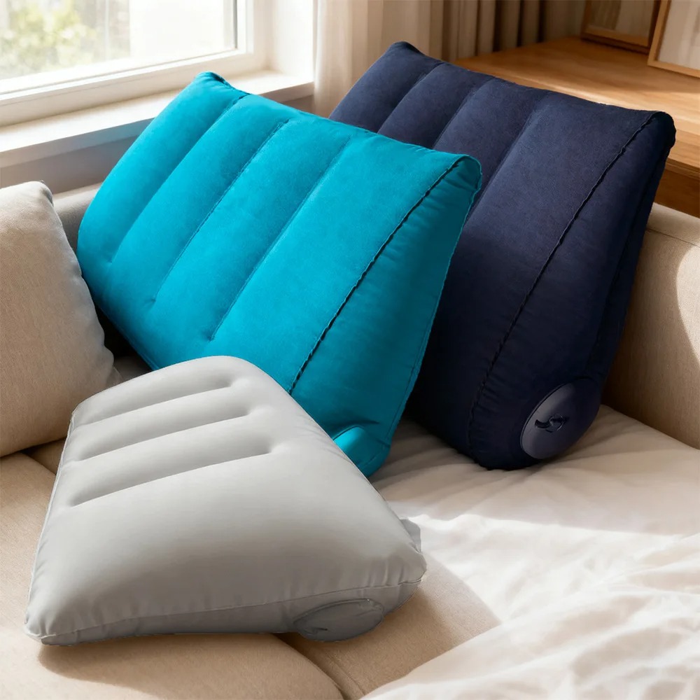 Gaming Chair Lumbar Pillow - Driehoekig reis kussen opblaasbaar kantoor nek