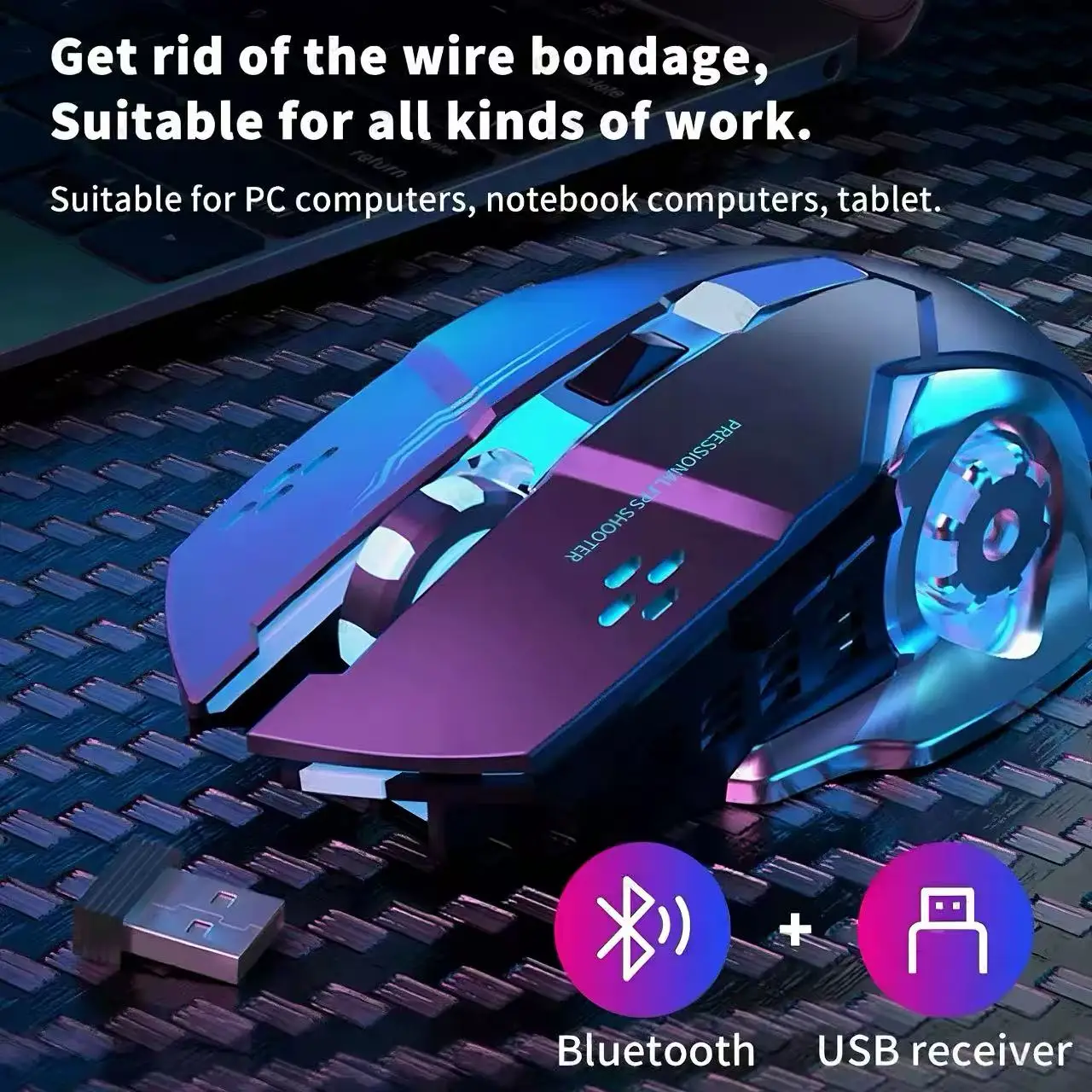 RGB-licht Draadloze gamingmuis - Pc Gaming X3D recensie en prijs