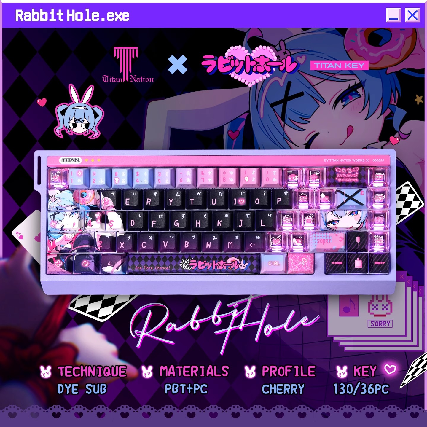 Anime Rabbit Hole Thema Aangep - Pc Gaming Set recensie en prijs