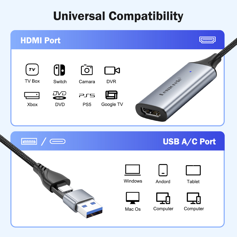 Lemorele USB 2.0 Video Capture - Pc Gaming Game recensie en prijs