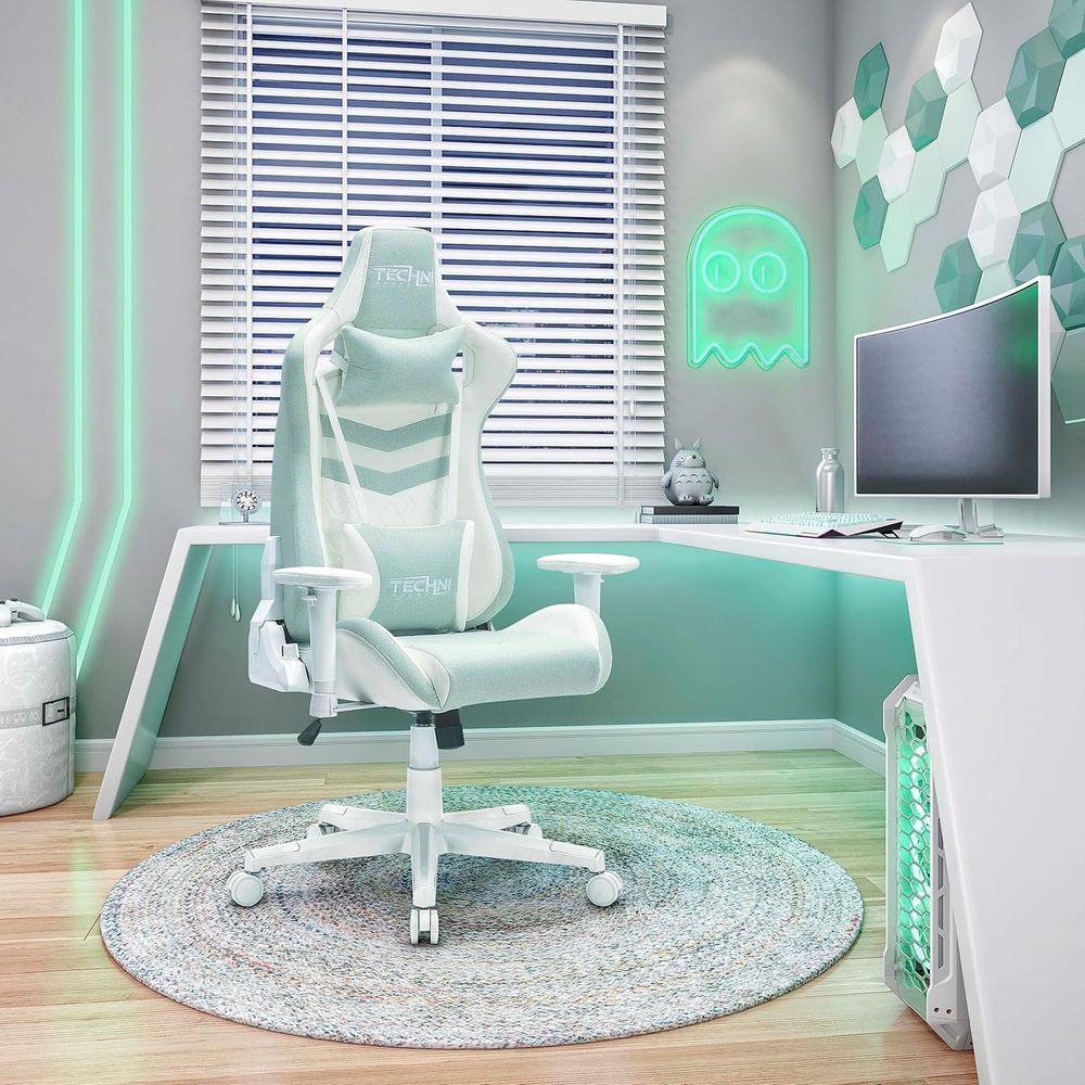 Pastelgroene gamingstoel van m - Gaming Chair recensie en prijs