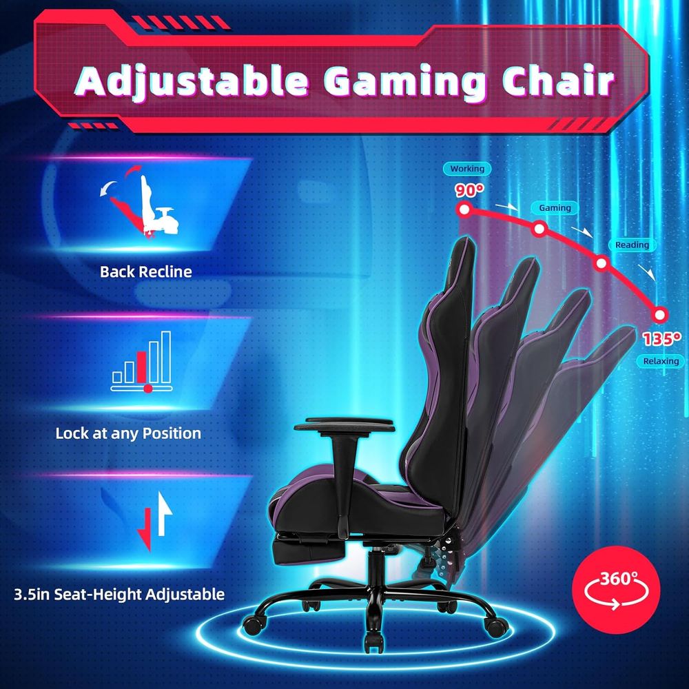 Race-stijl gamingstoel met voe - Gaming Chair Lumbar Pillow recensie en prijs