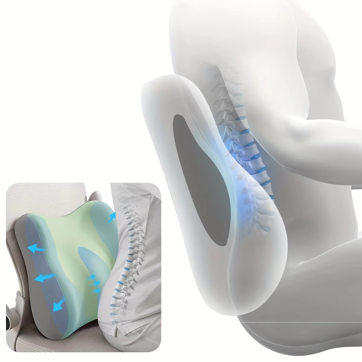 Autostoel Memory Foam Kussen L - Gaming Chair Lumbar Pillow recensie en prijs