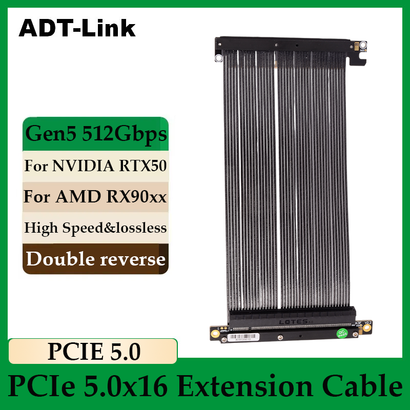 ADT-Link PCIe 5.0 x16 dubbele  - Pcie Riser Cable recensie en prijs