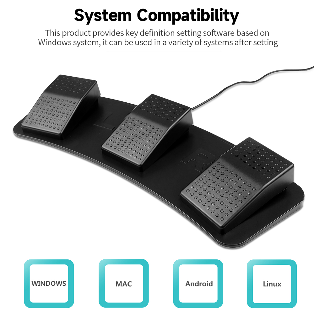 FS23-PM USB drievoudige voetsc - Usb Foot Pedal Gaming recensie en prijs