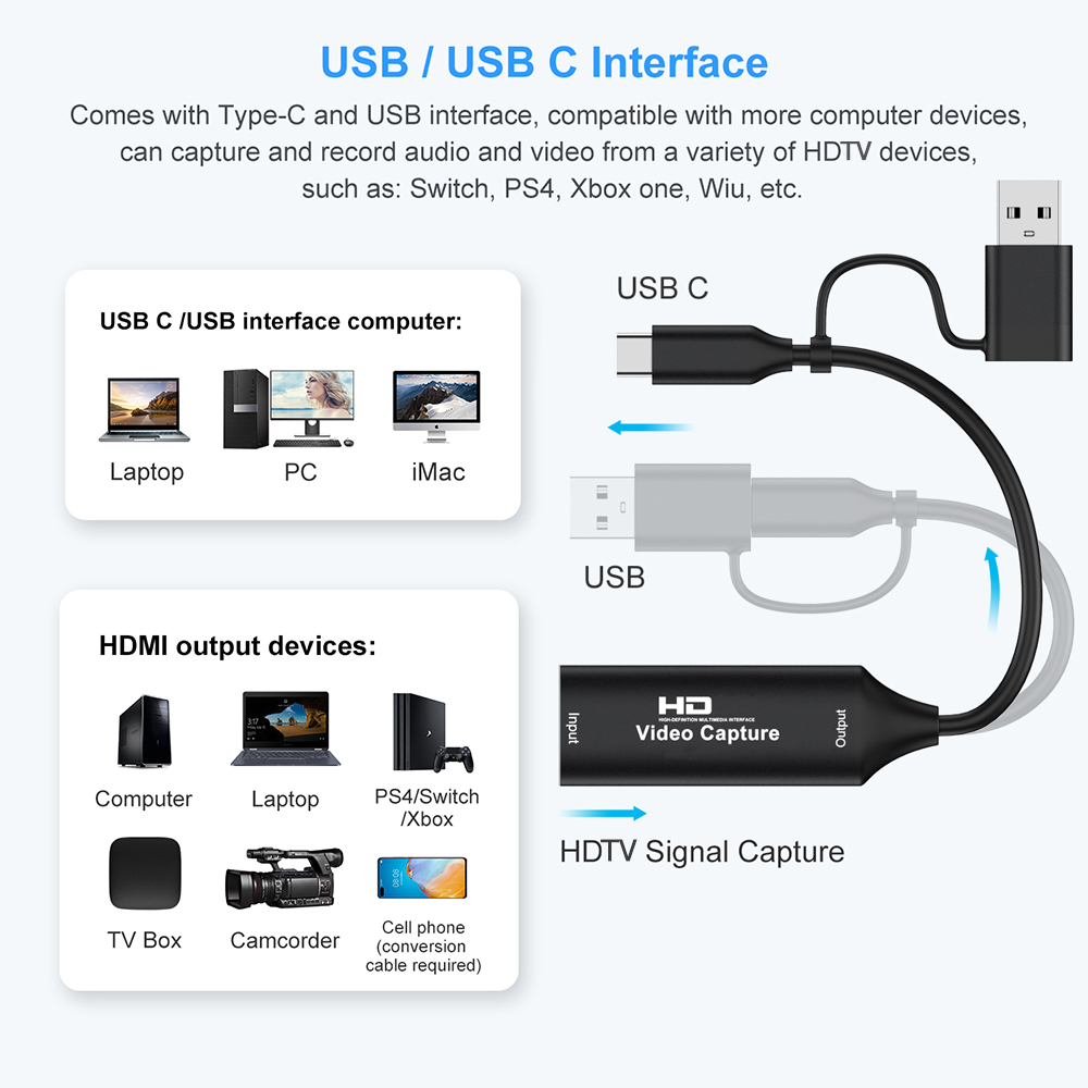 4K HDMI-compatibele USB Video  - Pc Gaming Game recensie en prijs